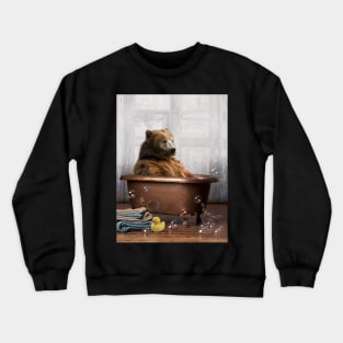 Bear in a Bathtub Crewneck Sweatshirt